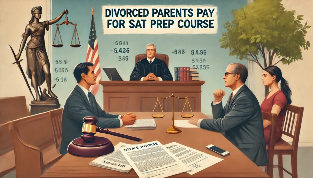 divorced parents pay for sat prep course