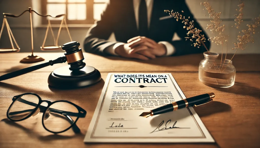 what does its mean on a contract