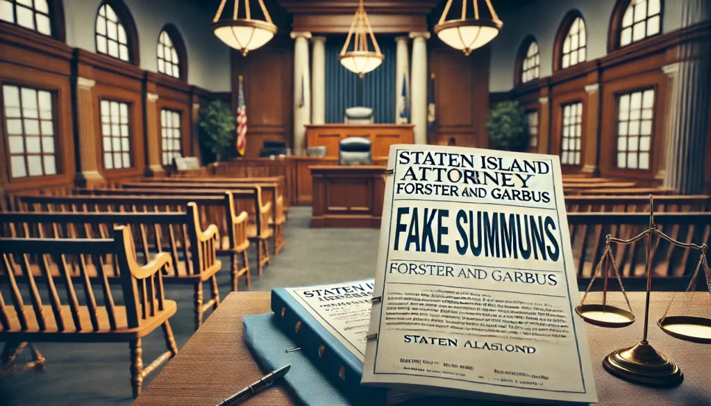 staten island attorney forster and garbus fake summons