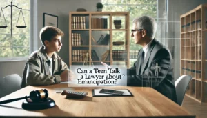 can a teen talk to a lawyer about emancipation