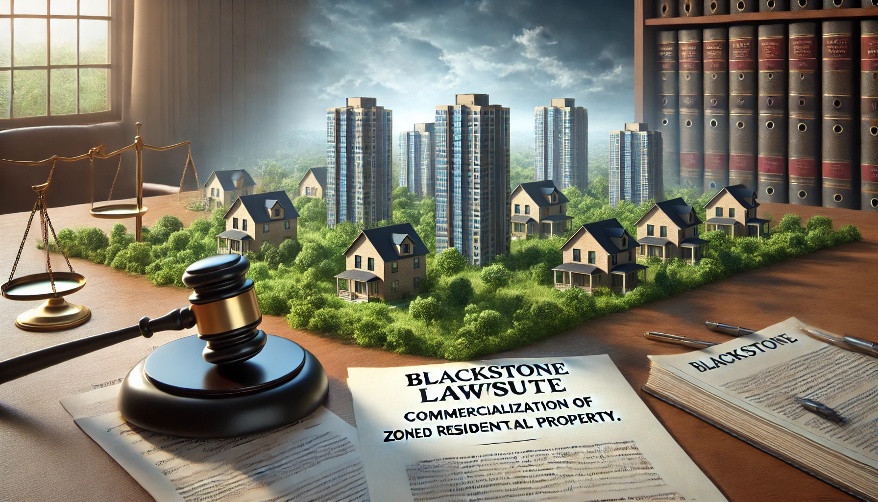 blackstone lawsuite claiming commercialization of zoned residential property