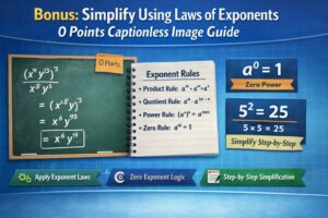 Bonus: Simplify Using Laws of Exponents 0 Points Captionless Image Bonus: Simplify Using Laws of Exponents 0 Points Captionless Image