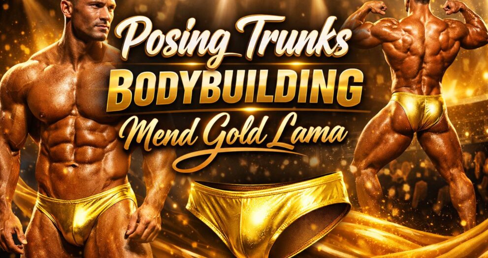 Posing Trunks Bodybuilding Mend Gold Lama'