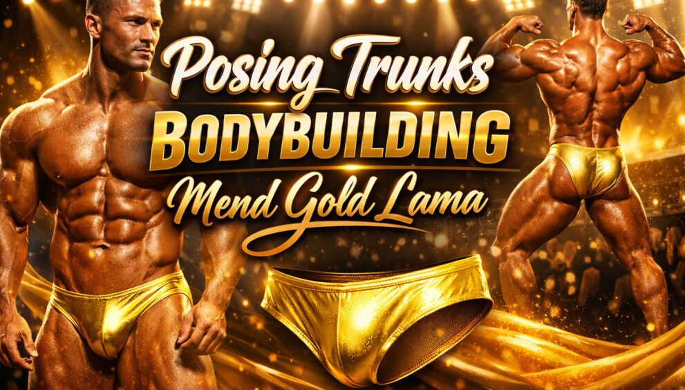 Posing Trunks Bodybuilding Mend Gold Lama'