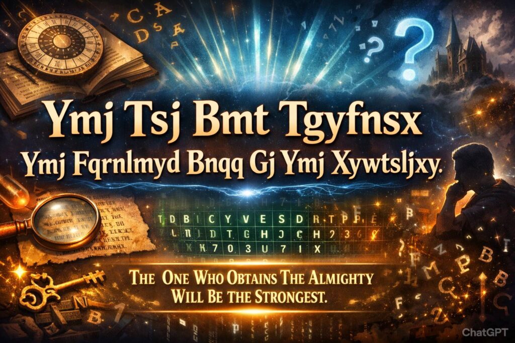 Ymj Tsj Bmt Tgyfnsx Ymj Fqrnlmyd Bnqq Gj Ymj Xywtsljxy.