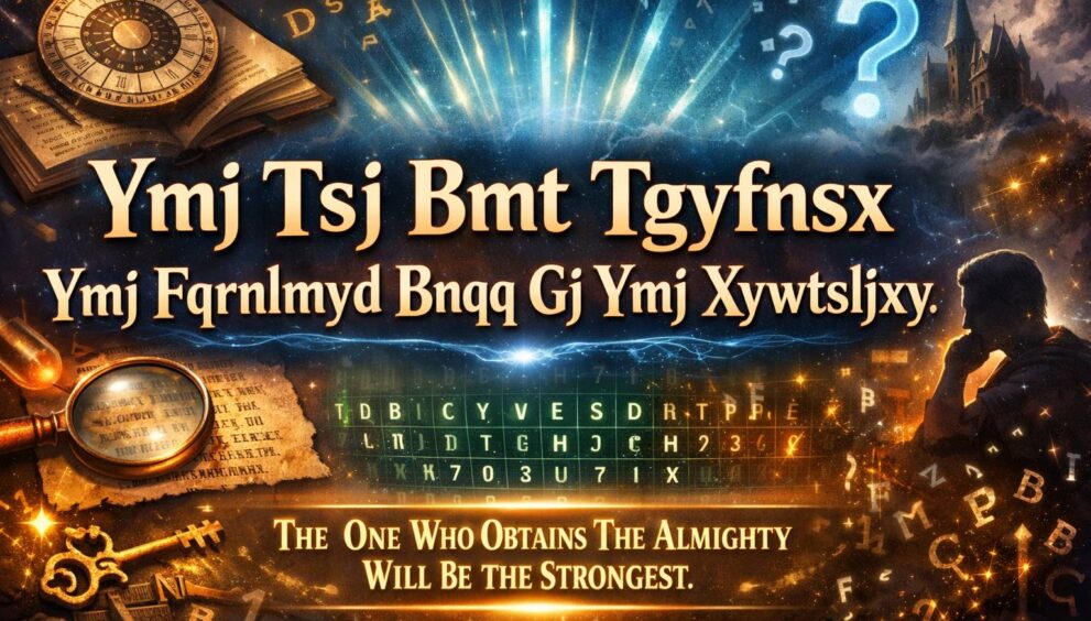 Ymj Tsj Bmt Tgyfnsx Ymj Fqrnlmyd Bnqq Gj Ymj Xywtsljxy.