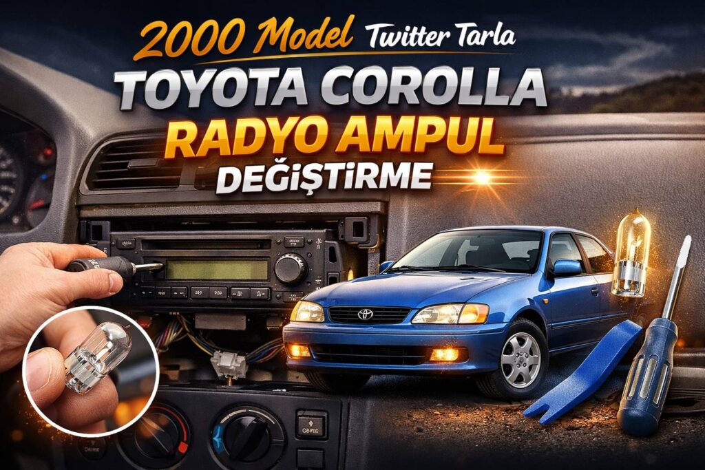 2000 Model Twitter Tarla Toyota Corolla Radyo Ampul DeğIşTirme