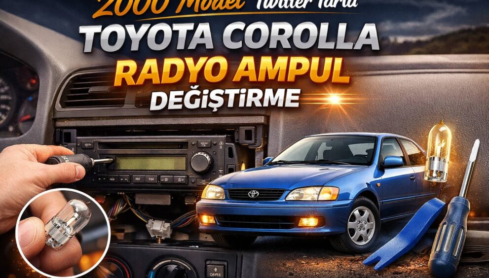 2000 Model Twitter Tarla Toyota Corolla Radyo Ampul DeğIşTirme