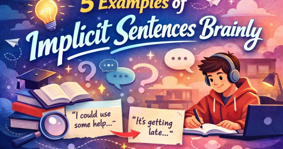 5 Examples of Implicit Sentences Brainly